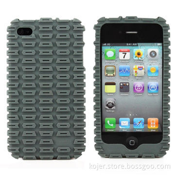 Cases for Apple's iPhone 4, Made of Silicone, Various Colors Available, Anti-slip Design